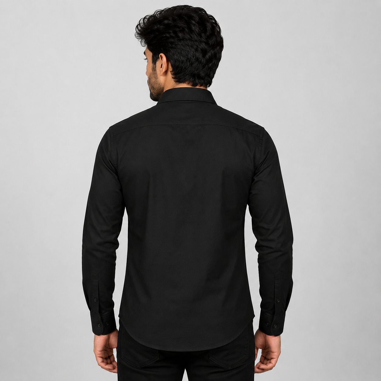 Men's Slim Fit Black Shirt – Formal & Casual Wear