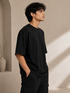 Men's Solid Cotton Oversized Tee