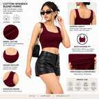 Women's Cotton Spandex Sleeveless Crop Top — Stretchy Everyday Wear