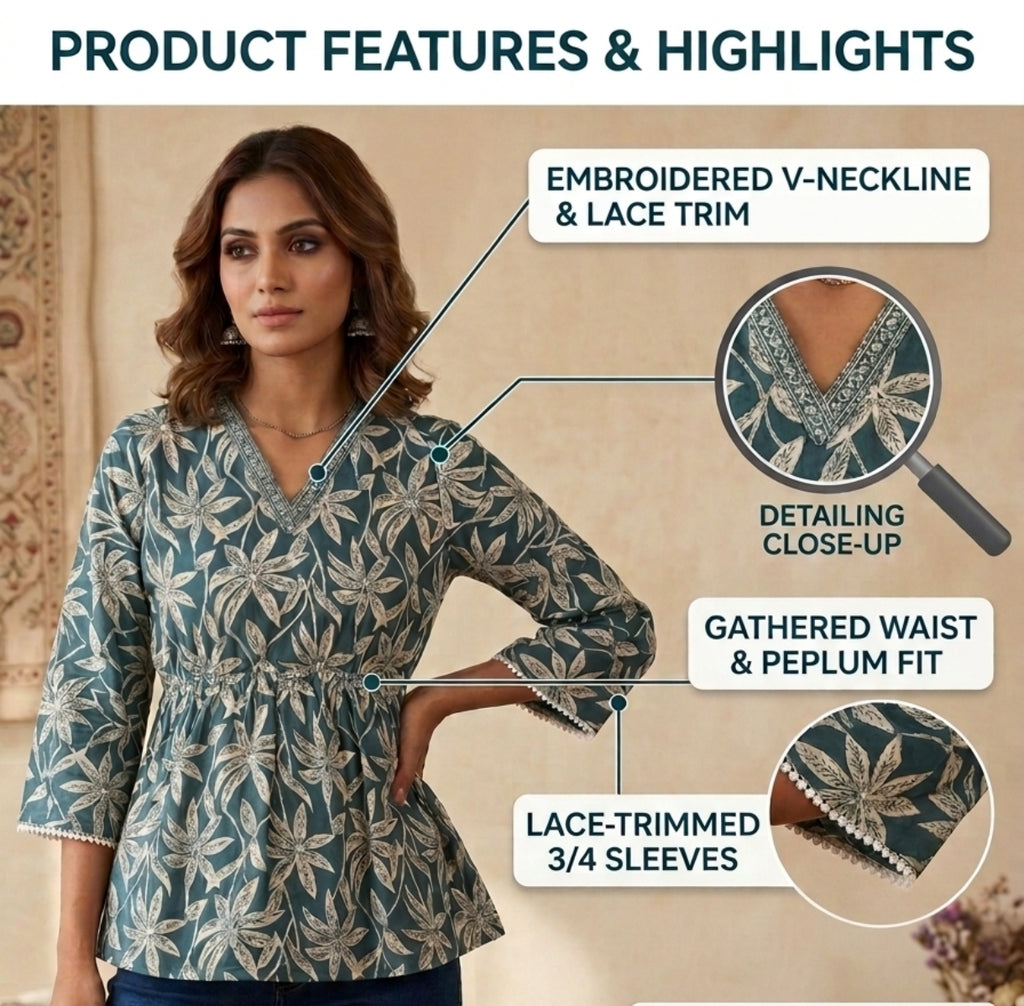Women's Peplum Top – Stylish Casual & Party Wear
