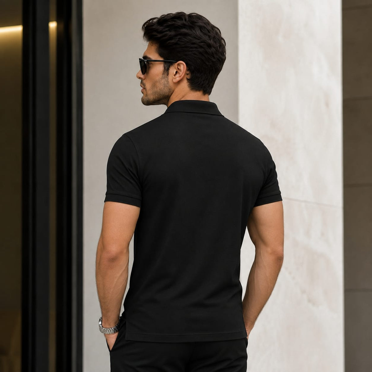 Men's Collar 2 Button Matte T-Shirt – M to XXL