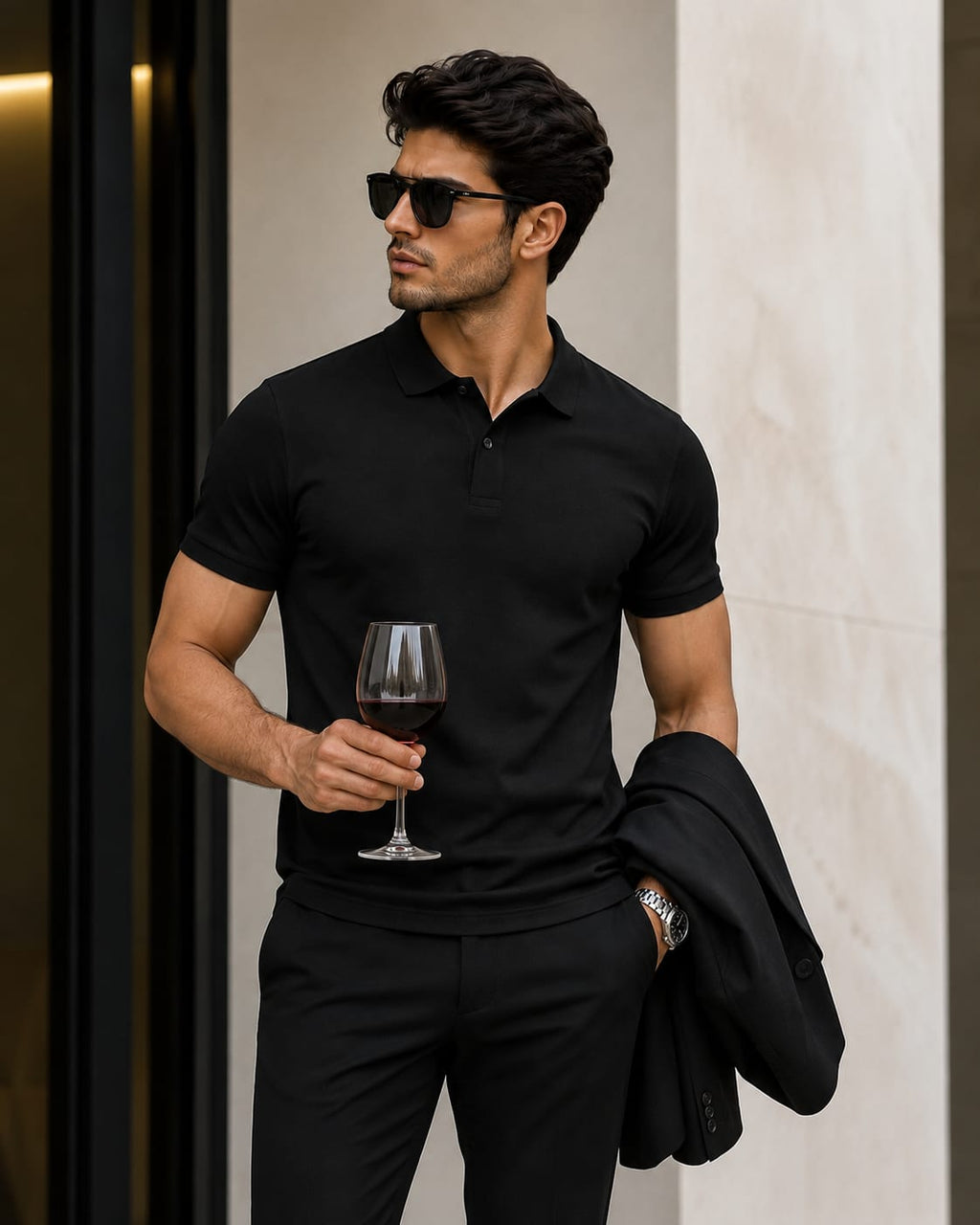 Men's Collar 2 Button Matte T-Shirt – M to XXL