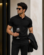 Men's Collar 2 Button Matte T-Shirt – M to XXL