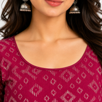 Women's Ikat Printed Saree Blouse | Ethnic Wear | Sizes 28–38